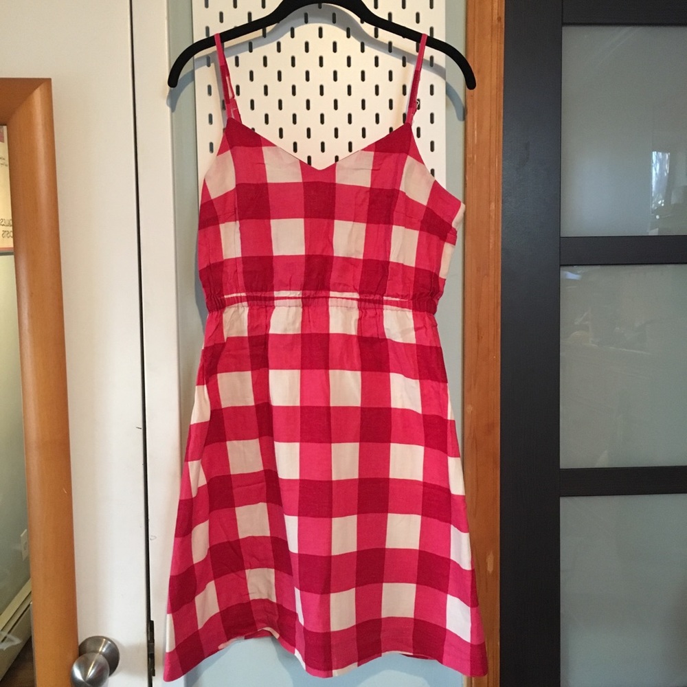 Gap cami red gingham dress